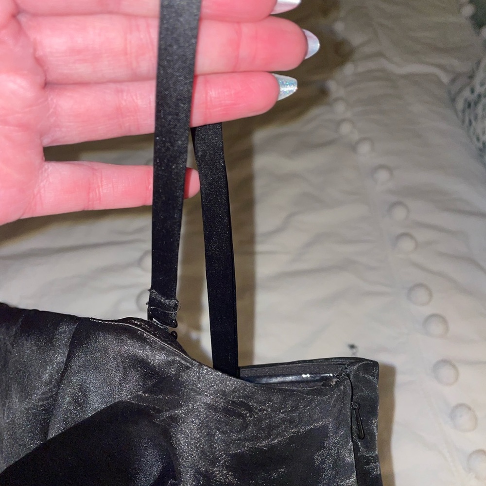 Black Satin Dress - Picture 5 of 6